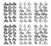 6 Sheet Black Iron on Letters for Clothing Cursive, 1.5 Inch Soft Flock Iron on Letters, Vinyl Heat Transfer Letters Small for Fabric Clothing Bags Hats DIY Decor