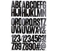 6 Sheets 3 Inch Black Letter Number Stickers, 96 Pieces Self Adhesive Alphabet for Scrapbooking, Bottle Decor, Mailbox, Door Decoration, No Residue and Waterproof