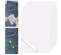 6 Sheets A4 Water Soluble Embroidery Stabilizer, Water Soluble Embroidery Paper, Printable & Drawable for Hand/Machine Embroidery, Tear-Away Backing Paper Decorate Various Fabrics(30x21cm)