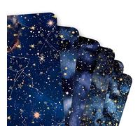 6 Sheets Birthday Gift Wrapping Paper, Star Wrapping Paper Christmas Starry Sky Birthday Papers, Christmas Wrappings Papers Sheets Suitable for Xmas Holiday and Birthdays Gift Packaging