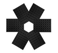 6 Sheets Black Nylon Dot Patches Sheets Self Adhesive Repair