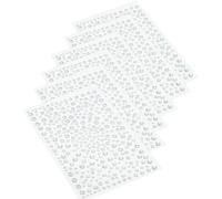 6 Sheets Clear Rhinestone Sticker,Self Adhesive Gems, Self-Adhesive Acrylic Crystal Gems Stickers Sheets for DIY Crafts Decoration Makeup Festival Carnival, Assorted Size, 1950 Pieces
