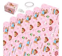 6 Sheets Dog Wrapping Paper, Funny Dachshund Birthday Wrapping Paper Roll, Pink Gift Wrap for Pet Lovers Christmas Birthday Puppy Party Baby Shower Anniversary Wedding Present Packaging, 50x70cm