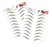 6 Sheets Eyebrow Tattoo Stickers Waterproof Eyebrow Transfers Stickers Grooming Shaping Fake Eyebrow Sticker for Women and Girls Makeup