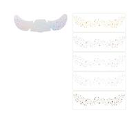 6 Sheets Face Glitters Freckles Tattooing Temporary Makeup Temporary Accessories for Parties and Festival Removable Face Tattooing
