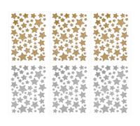6 Sheets Glitter Gold Stars Stickers, Self-Adhesive Star Stickers for Reward Chart for Student Reward, Behavior Chart, Student Planner, Classroom Teacher Supplies