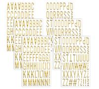 6 Sheets Gold Letter Stickers, Self-Adhesive Alphabet Stickers, Waterproof Foam Letters for Graduation Cap Decorations Scrapbooking DIY Crafts Puffy