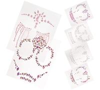 6 Sheets Halloween Face Jewels Stickers Temporary Rhinestone