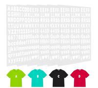 6 Sheets Iron on Letters and Numbers for Clothes Iron on Letters A-Z Iron on Numbers 0-9 Vinyl Heat Transfers Letter Patches Stickers Clothing Applique for DIY T Shirts Letter Name Printing (White)