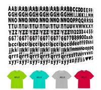 6 Sheets Iron on Letters and Numbers for Clothes Iron on Letters A-Z Iron on Numbers 0-9 Vinyl Iron on Transfers Numbers Alphabet Sticker Applique Patches for DIY T Shirts Letter Name Printing (Black)