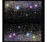 6 Sheets Iron on Rhinestone Sheets for Heat Press | Hotfix Rhinestone Transfers, Flat Round Crystal Decals, Glitter Gems Stickers, Iron on Patches for T-Shirts, Denim, Clothing, DIY Crafts