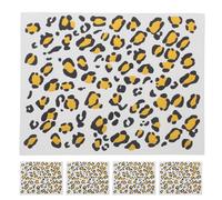 6 Sheets Leopard Print Transfer Foil Temporary Tattoos for Shoulders | Skin-safe Transfer Paper, Realistic Gold Finish, Festival Makeup Use, Adults Shoulders and Chest, Halloween Season
