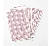 6 Sheets Pink Rhinestone Stickers, 4mm Gem Stickers | 408pcs Self Adhesive Rhinestones Gems, for DIY, Crafting, Nail Art, Makeup, Hair Decoration, Acrylic Crystal Stickers