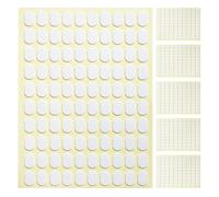 6 Sheets Press on Nail Organiser Double Sided Adhesive Oval White | Six Sheets, Reliable Hold and Practical Tool, Effortless Accessory for Nail Enthusiasts and False Nail Use