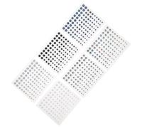 6 Sheets Self Adhesive Rhinestone Face Gems Nail Art Ornament | 5d Nail Art Stickers, Glittering Skin Safe Acrylic Jewels for Makeup, Six Sheets Pack Random Color