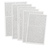 6 Sheets Silver Rhinestone Stickers, 6mm Gem Sticker | 260pcs Self Adhesive Rhinestones Gems for DIY/Crafting/Nail Art/Makeup/Hair/Cell Phone/Note Book Decoration, Crystal Stick On