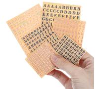 6 Sheets Small Letter Stickers Alphabet Mini Number Stickers Self-Adhesive Mini Decals Epoxy Tiny DIY Fabric Vinyl Alphabets Monogram Letters for Epoxy Resin Casting Decoration DIY Craft Scrapbook