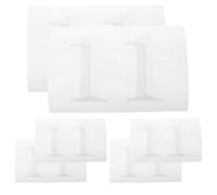 6 Sheets Trash Can Number Stickers 6 Waterproof PVC | Weatherproof White Numbers, High Contrast on Dark Surfaces, for Home and Commercial Use