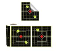 6" Shootings Splatter Target Stickers - 100Pcs Adhesive Reactive Target Stickers Roll | Shots Burst Bright Fluorescent Yellow, Great for All Firearm, Airsoft & Pellet Guns