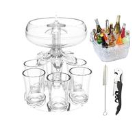 6 Shot Dispenser | Cups Liquid Separator,Cups Liquid Separator, Carrier Liquor Dispenser Drinking Tool, Liquor Pourer Shot for Bar
