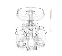 6 Shot Pourer,Cups Liquid Separator - 6 Shot Adjustable Liquid Dispenser, Liquor Pourer, Bar Dispenser, Stylish LED Bar Accessories for Beer