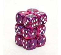 6-Sided Dice: Festive Violet w/ White