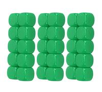 6 Sided Dice Set, 30PCS 16MM Cubes Rounded Blank Dice for Game Party Fun DIY Sticker Math Teaching (Green)