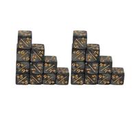 6 Sided Number Dice Set Black Lightweight Impact Resistant 16mm Game Dice for Tabletop Gaming Classroom Math Activities Plastic 20 PCS