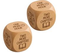 6-Sided Wooden Reading Decision Dice, Fun Reading Decision Dice, Bookish Choice Maker Tool, Unique Novelty Gift for Bookworms and Literature Lovers，2