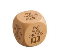 6-Sided Wooden Reading Decision Dice, Fun Reading Decision Dice, Bookish Choice Maker Tool, Unique Novelty Gift for Bookworms and Literature Lovers，1