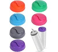 6 Silicone Can Lids for Fizzy Drinks - Reusable Soft Drink Covers - Leakproof Can Savers - BPA-Free Silicone Seals for Soda, Beer, Juice - Universal Fit for Standard Cans - Easy to Clean