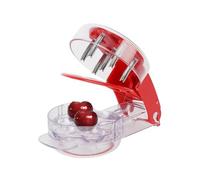 6 Single Holes Cherry Pitter Tool, Multiple Cherrystone Remover Fruit Tools for Making Pie Multi Cherries Zigzag Blades Machine Pit Kitchen Aid Corer Core Cutter for Home Office Travel Easy Clean
