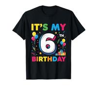 6 Six Years Old Boys Birthday Kids It's My 6th Birthday T-Shirt