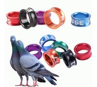 6-Size Micro Bird ID System - Laser-Marked Color Rings with Rolled Seamless Edges & Weight-Optimized Aluminum Alloy 4.7mm colors randomly mixed 50 pieces