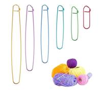 6 Size Stitch Holder Set Aluminium Stitch Holders for Yarn Crochet Knitting Needle Markers Accessories Safety Pins for DIY Knitting Notions Craft