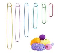 6 Size Stitch Holder Set Aluminium Stitch Holders for Yarn Crochet Knitting Needle Markers Accessories Safety Pins for DIY Knitting Notions Craft