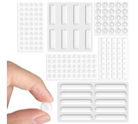 6 Sizes 183Pcs Transparent Door Slam Stopper, Self Adhesive Buffer Bumper Pads, Clear Door Pads Stop Slamming, Anti-Slip Buffer Pad for Furniture, Cabinet Doors, Glass Desktop, Wall Protection