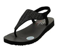 Skechers Women's Meditation Glamorous Muse Sandal, Black, 6 UK