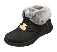 Skechers Women's On-The-Go Joy Cozy Charm Slip-On Sneakers, Black/Gray Textile, 6 UK