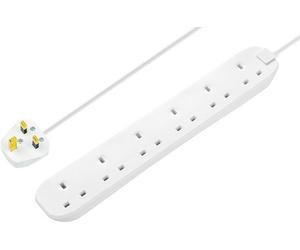 6 Skt 3M 13A Ext Lead White BSG3N-MP