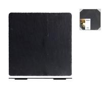 6 Slate Plates Square 25Cm X 0.5Cm H&H