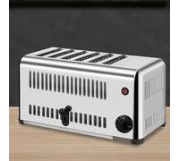 6 Slice Breakfast Toaster, Stainless Steel Restaurant Toaster, Bread Making Tool, 5 Baking Levels, with Extra Wide Slots, Kitchen Essentials, for Bagel