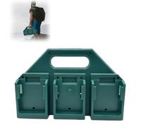 6-Slot Battery Holder for Makita 18V LXT, Portable and Rugged Battery Case - Compact Organizer for Easy Storage and Transport, Ideal for Tool Bags & JobSites, Quick Access (Green2)