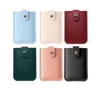 6 Slots Portable Credit Card Holder with Press Button - Grooved Pull-Out Wallet for Membership & ID Cards, All, Modern