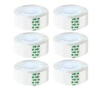 6 Small Clear Tapes, 18mm x 28m General Purpose Wrapping Invisible Sticky Tape Refills Transparent Packing Tape Adhesive Strips sellotape for Dispenser Home Office