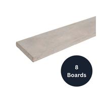 6" Smooth Concrete Gravel Board 50mm X 150mm X 1830mm (X8 Boards)