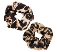 6 Soft Hair Bands, Leopard Pattern Elements, Thick Elasticity And No Hair, Smooth Touch To Reduce Pulling, Suitable For Ponytail And Daily Wear, Khaki Color).