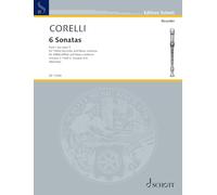 6 Sonatas: from op. 5. treble recorder and piano.