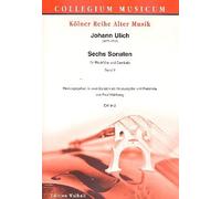 6 Sonatas Volume 2 (No. 4-6) : for recorder and Bc (Cembalo) 2 game scores with facsimile (Bc not suspended)