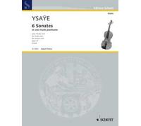 6 Sonates op. 27 violin Ysaÿe et une étude posthume Schott Frères Saddle-wire st